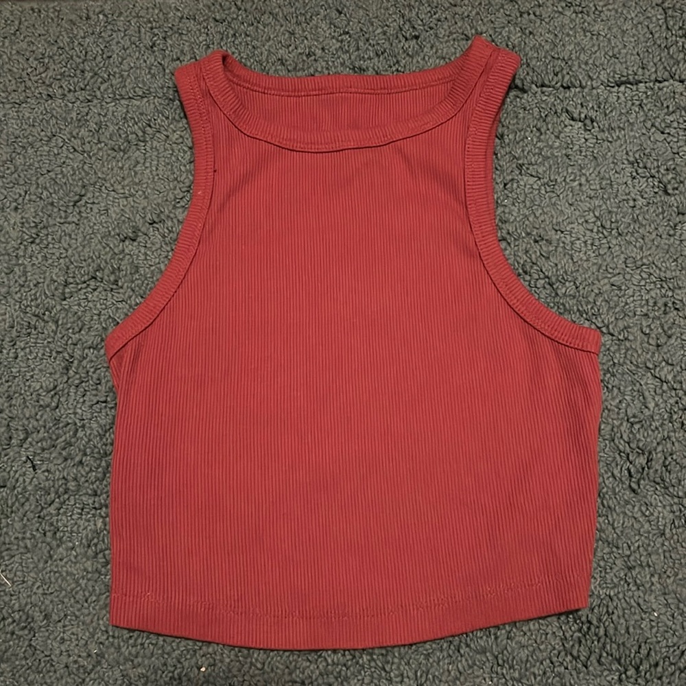 Wild Fable Dark Pink Halter Crop Top